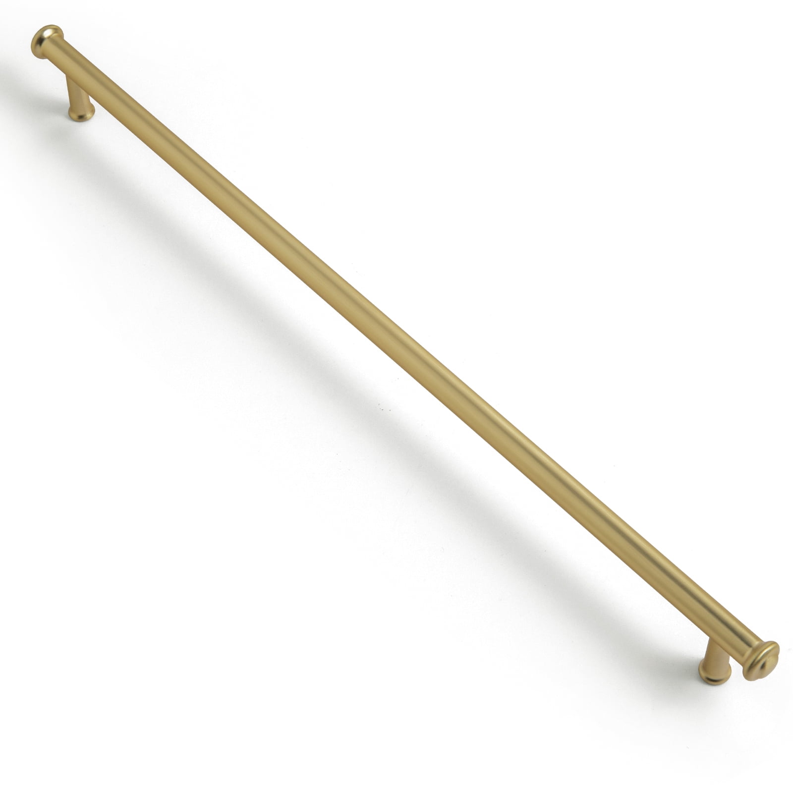 Goo-Ki 12 Pack Light Brushed Brass Cabinet Handles of 12.6''(320mm) Hole Center, Zinc Alloy Cabinet Pulls for Drawer,Dresser,Cupboard Wardrobe