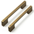 thumbnail image 1 of Goo-Ki 12-Pack Vintage Brass Drawer Cabinet Handles 3-3/4 in (96mm) or 5 in (128mm) Hole Centers, Antique Brass Classic Zinc Alloy Solid Cabinet Pulls, 1 of 8