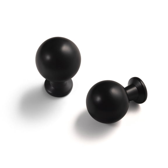 Goo-Ki 12 Packed Matte Black Drawer Knobs, Modern Zinc Alloy Cabinet Knobs for Dresser,Wardrobe & Cupboard