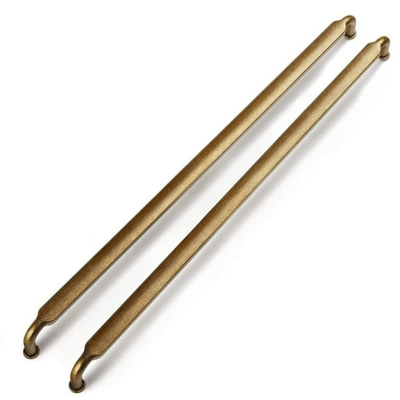 Goo-Ki 12Pcs 12.6''(320mm) Hole Center Cabinet Pulls Distressed Antique Brass Kitchen Drawer Pulls Handles for Cupboard Wardrobes