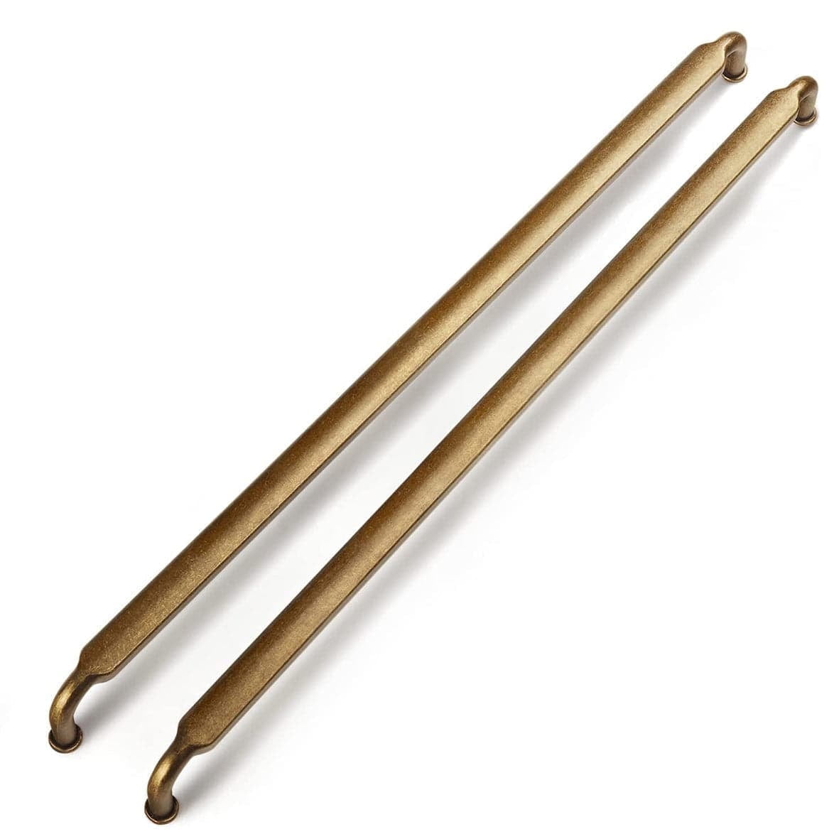 Goo-Ki 12Pcs 12.6''(320mm) Hole Center Cabinet Pulls Distressed Antique Brass Kitchen Drawer Pulls Handles for Cupboard Wardrobes