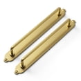 thumbnail image 1 of Goo-Ki 2 Pack Brushed Gold Cabinet Pulls with Backplate, 7.6"(192mm) Hole Center Zinc Alloy Cabinet Dresser Handles for Bar Cupboard Closet Wardrobe (G013), 1 of 6