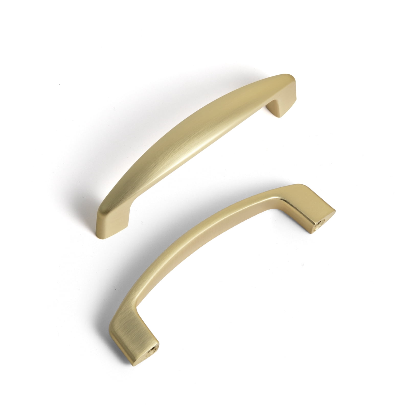 Goo-Ki 24 Pack 3 Inches Center to Center Light Brushed Brass Cabinet Pulls, Zinc Alloy Drawer Cabinet Handles for Bar Cupboard Closet Wardrobe