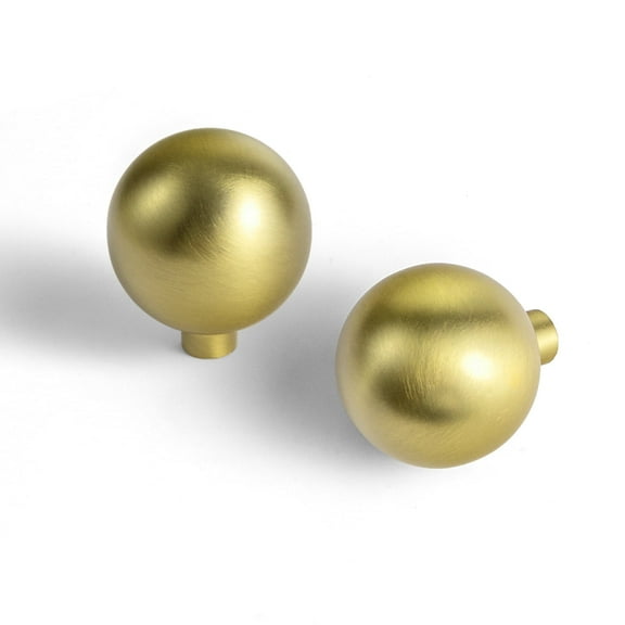 Goo-Ki 1.2"(30mm) Brushed Gold zinc Alloy Cabinet Pull for Dresser,Wardrobe,Cupboard-12 Pack