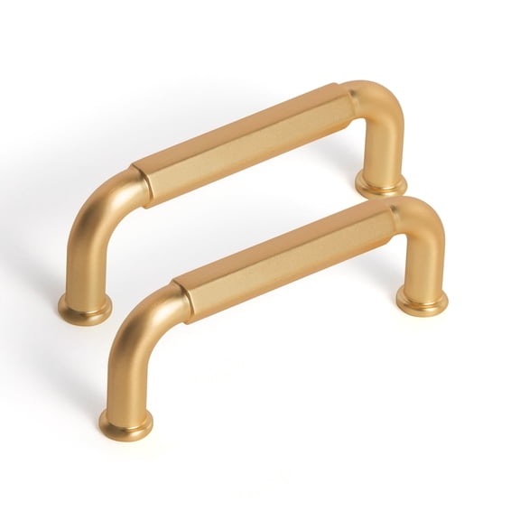 Goo-Ki 3''(76 mm) Hole Centers Zinc Alloy Cabinet Handles, Dark Champagne Bronze Cabinet Pulls for Kitchen,Drawer,Cupboard & Wardrobe, 6 Pack