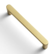 Goo-Ki 3.8''(96 MM) Hole Centers Light Brushed Brass Cabinet Pulls, Cabinet Handles Drawer Pulls for Dresser and Cupboard, 6 Pack