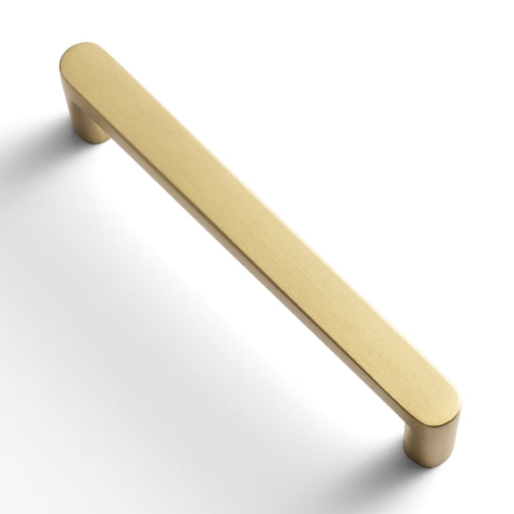 Goo-Ki 3.8''(96 MM) Hole Centers Light Brushed Brass Cabinet Pulls, Cabinet Handles Drawer Pulls for Dresser and Cupboard, 6 Pack