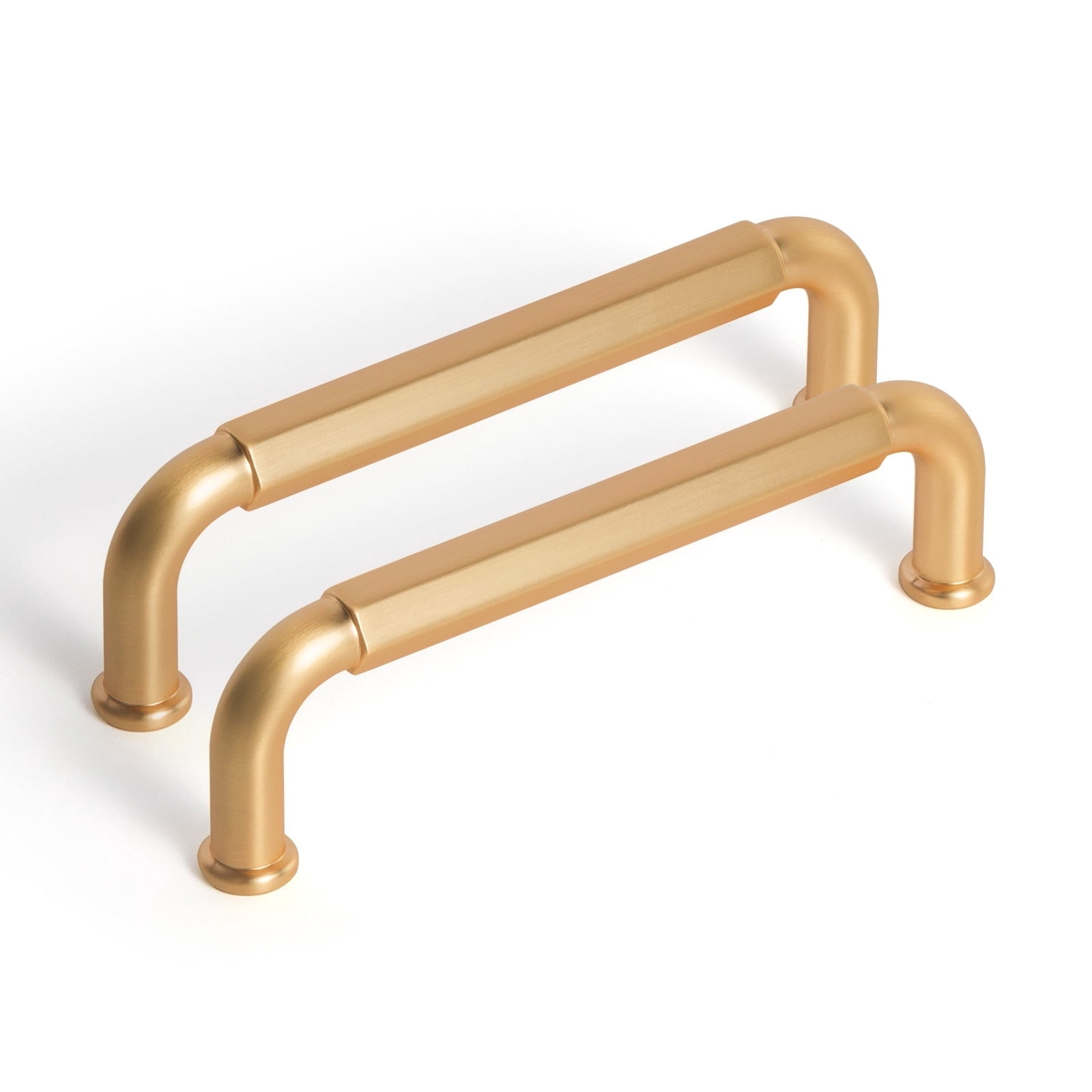 Goo-Ki 3.8''(96 mm) Hole Centers Zinc Alloy Cabinet Handles, Dark Champagne Bronze Cabinet Pulls for Kitchen,Drawer,Cupboard & Wardrobe, 6 Pack
