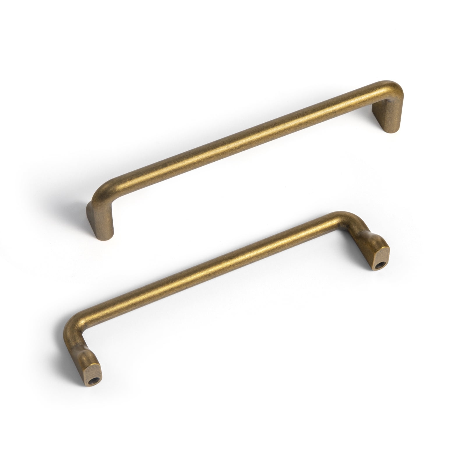 Goo-Ki 5''(128 MM) Hole Centers Antique Brass Cabinet Pulls, Zinc Alloy Cabinet Handles Drawer Pulls for Dresser, Cupboard, 6 Pack