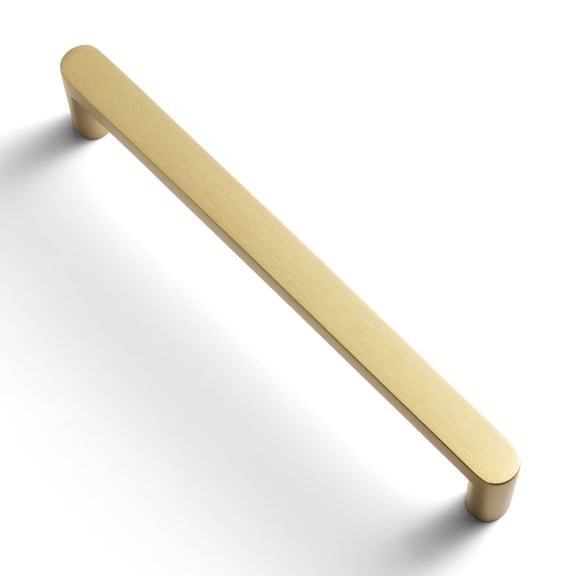 Goo-Ki 5''(128 MM) Hole Centers Light Cabinet Pulls, Pure Brass Cabinet Handles Drawer Pulls for Dresser and Cupboard, 6 Pack
