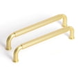 thumbnail image 1 of Goo-Ki 5''(128 mm) Hole Centers Zinc Alloy Cabinet Handles, Light Brushed Brass Cabinet Pulls for Kitchen,Drawer,Cupboard & Wardrobe, 6 Pack, 1 of 9