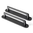 thumbnail image 1 of Goo-Ki 5''(128mm) Hole Centers Matte Black Cabinet Drawer Pulls with Backplate, Zinc Alloy Cabinet Handles for Dresser,Wardrobe,Cupboard,Cabinet Hardware,2 Pack, 1 of 5