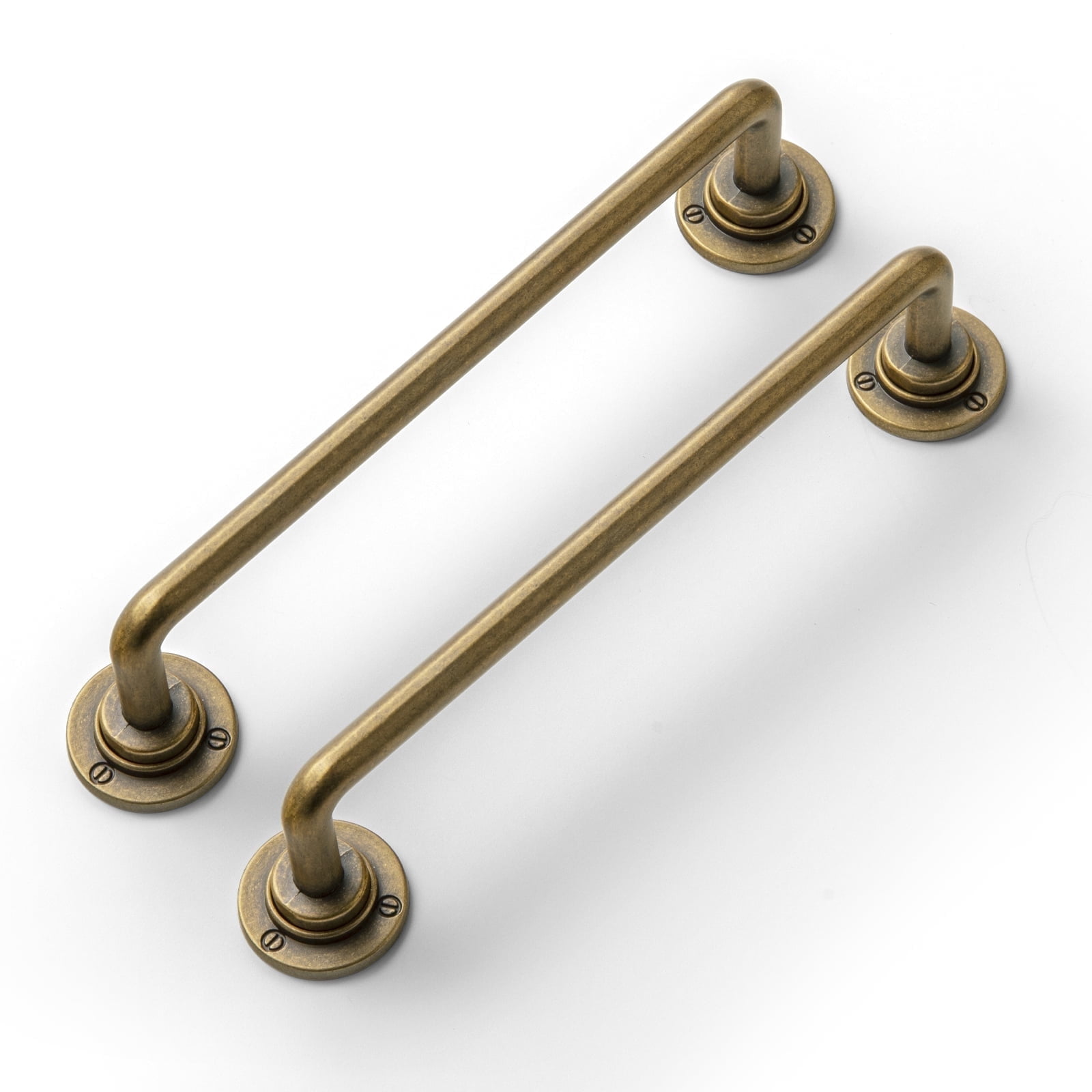 Goo-Ki 6 Pack Antique Brass 3.78-Inch(96mm) Center to Center Arch Cabinet Pulls Drawer Handles Zinc Alloy Mid-Century Modern Hardware for Kitchen and Bathroom Cupboard