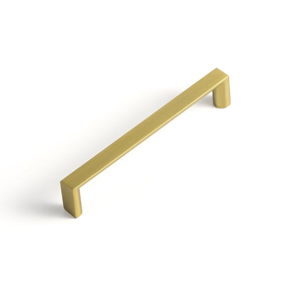 Goo-Ki 5 Inch(128mm) Zinc Alloy Kitchen Cabinet Pulls, Brushed Gold Cabinet Handles for Dresser,Wardrobe & Cupboard, 6 Pack