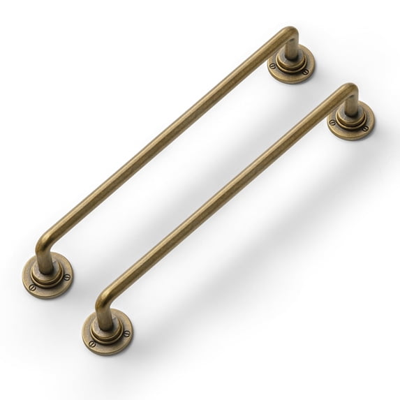 Goo-Ki 6.3'' Center to Center Matte Black Cabinet Bar Pulls with Backplate, Vintage Classic Retro Drawer Handles Closet Home Kitchen Improvement Hardware,6 Pack