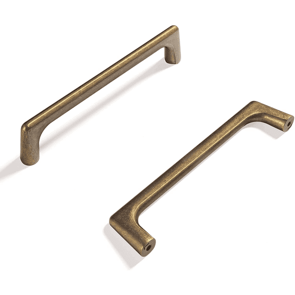 Goo-Ki 6 PCS Antique Brass Zinc Alloy 7.6'' Hole Center Cabinet Pulls for Kitchen Bedroom, Retro Cabinet Handle for Dresser,Wardrobe,Cupboard