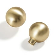 Goo-Ki 6 PCS Brushed Brass Zinc Alloy 1'' Hole Center Cabinet Knob for Kitchen Bedroom