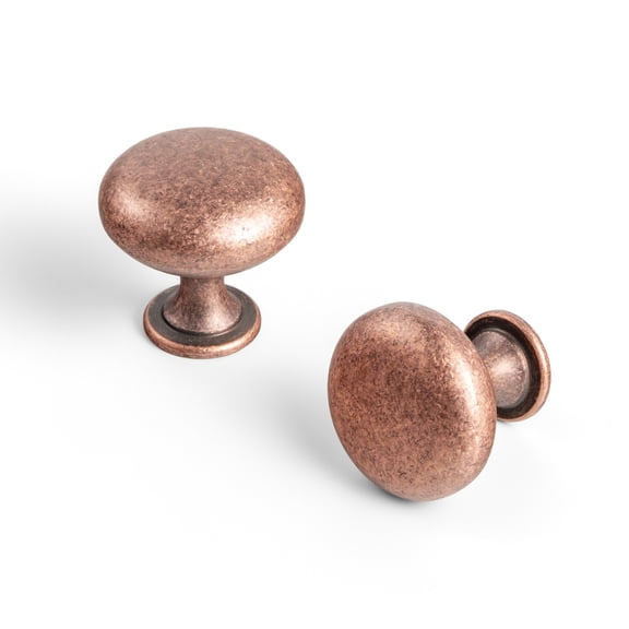 Goo-Ki 6 Pack 1.18" Hole Center Antique Copper Cabinet Drawer Knobs, Zinc Alloy Cabinet Handles for Bar Cupboard Closet Wardrobe