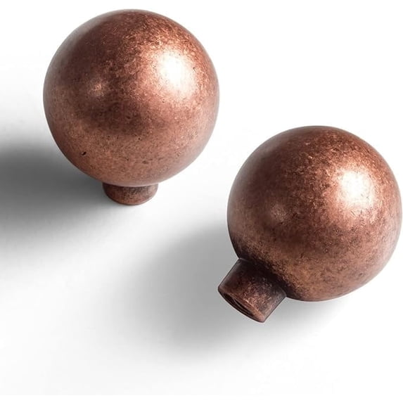 Goo-Ki 6 Pack 1"(25mm) Cabinet Knob Antique Copper Cabinet Handle Retro Drawer Handle Wardrobe Cabinet Hardware