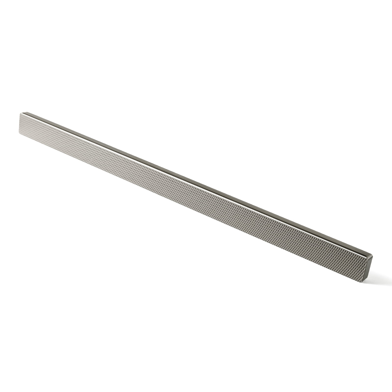 Goo-Ki 6 Pack 12-5/8 Inch Hole Centers Satin Nickel Knurled Cabinet Pulls, Textured Vintage Cabinet Bar Handles for Drawer, Dressers, Furniture Hardware