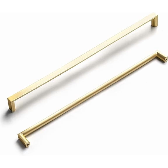 Goo-Ki 12.6" (320mm) Diameter Modern Brushed Brass Cabinet Knobs, Zinc Alloy Cabinet Handles for Dresser, Wardrobe, Kitchen Hardware, 6 Pack