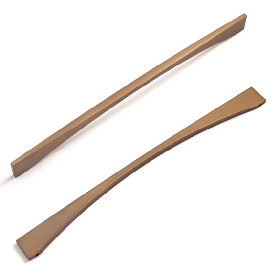 Goo-Ki 6 Pack 12.6"(320mm) Hole Center Champange Brown Cabinet Pulls, Modern Drawer Handle,Cabinet Hardware