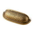 thumbnail image 1 of Goo-Ki 6 Pack 2.5'' Hole Center Antique Brass Cabinet Cup Pulls, Hammered Texture with Curved Edges, Elegant Vintage Drawer Cabinet Handles for Bar Cupboard Closet Wardrobe, 1 of 7