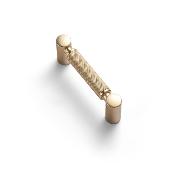 Goo-Ki 6 Pack 3''(76mm) Hole Center Champagne Bronze Cabinet Pulls, Zinc Alloy Knurled Grip Cabinet Handles for Drawer,Dresser,Cupboard Wardrobe Cabinet