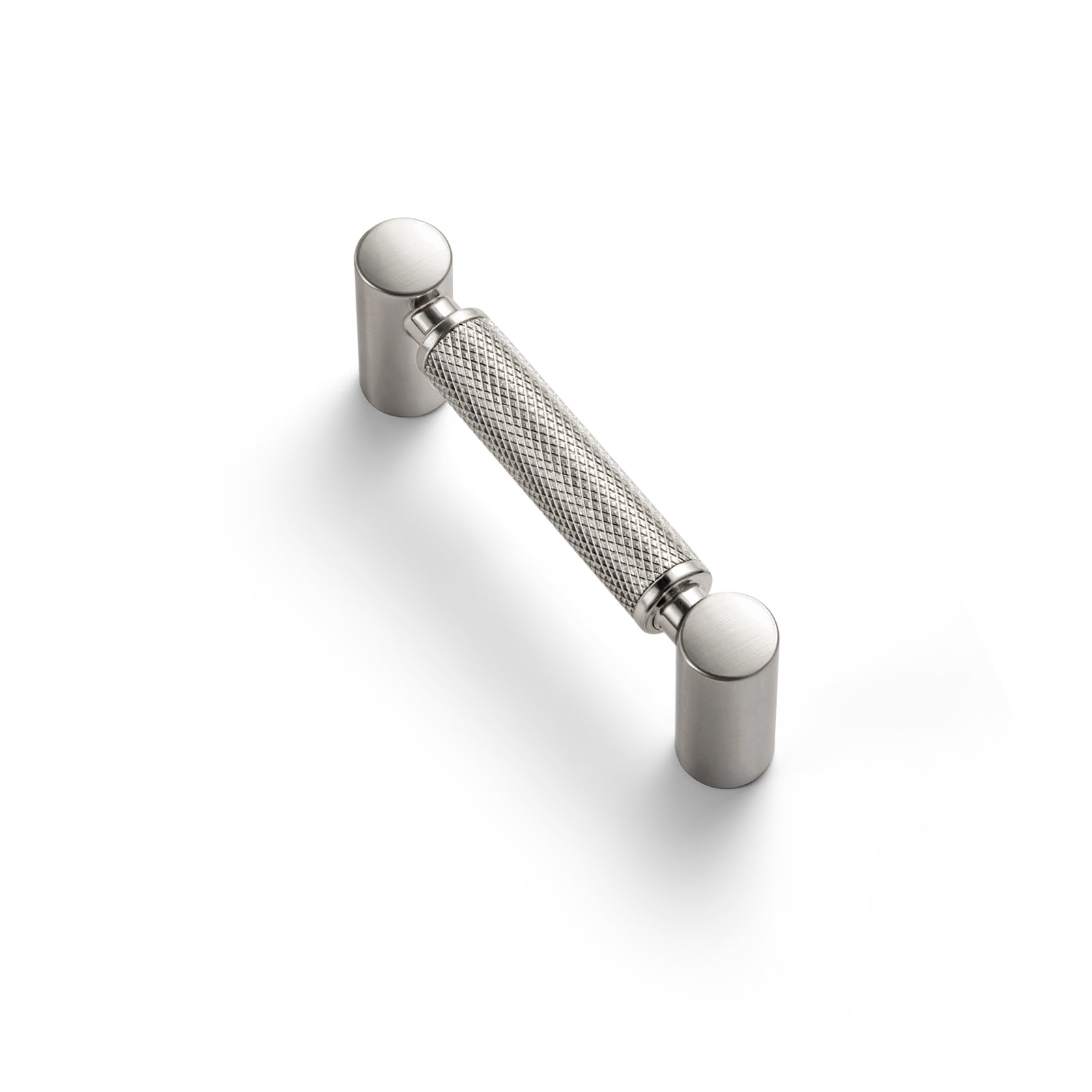 Goo-Ki 6 Pack 3''(76mm) Hole Center Satin Nickel Cabinet Pulls, Zinc Alloy Knurled Grip Cabinet Handles for Drawer,Dresser,Cupboard Wardrobe Cabinet