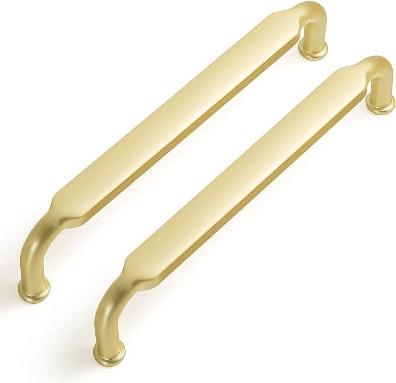 Light Brushed Brass Cylindrical Cabinet Bar Pulls with Mounting Hardware