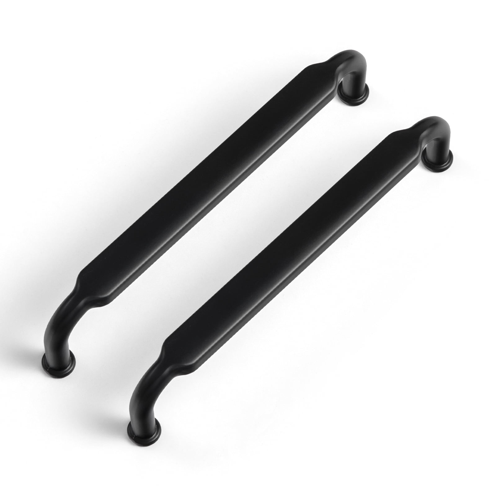 Goo-Ki 6 Pack 5''(128mm) Hole Center Matte Black Cabinet Pulls, Zinc Alloy Minimalist Style Cabinet Handles for Drawer,Dresser,Cupboard Wardrobe Cabinet