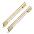 thumbnail image 1 of Goo-Ki 6-Pack 5''Hole Center Brushed Brass Zinc Alloy Solid Cabinet Handles Brushed Brass Drawer Handles, 1 of 8