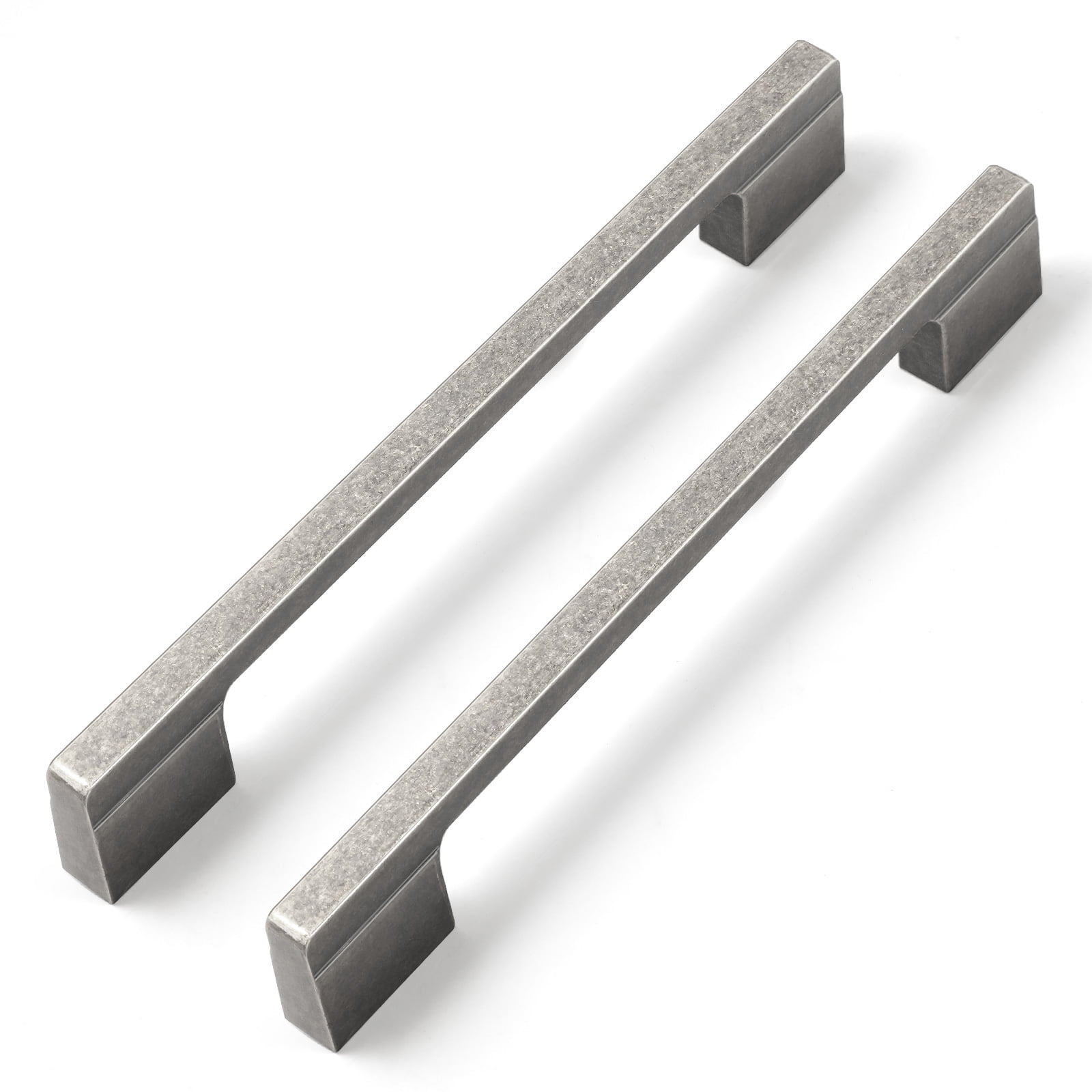 Rustic Silver Handle Goo-Ki 6-Pack 5''Hole Center Vintage Silver Solid Cabinet Handles ...