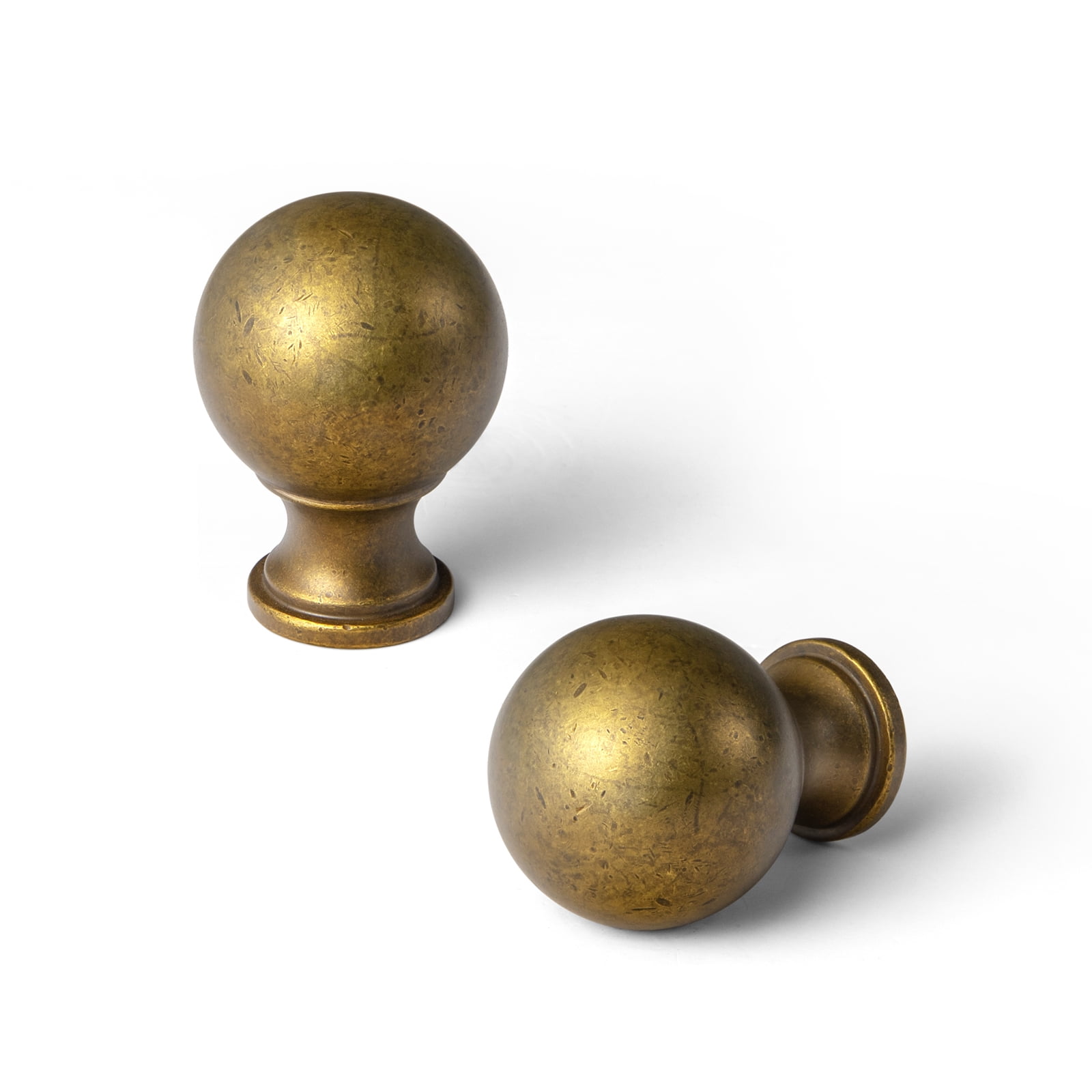 Goo-Ki 6 Pack Antique Brass Cabinet Drawer Knobs, Zinc Alloy 0.94" Dia Cabinet Handles for Bar Cupboard Closet Wardrobe