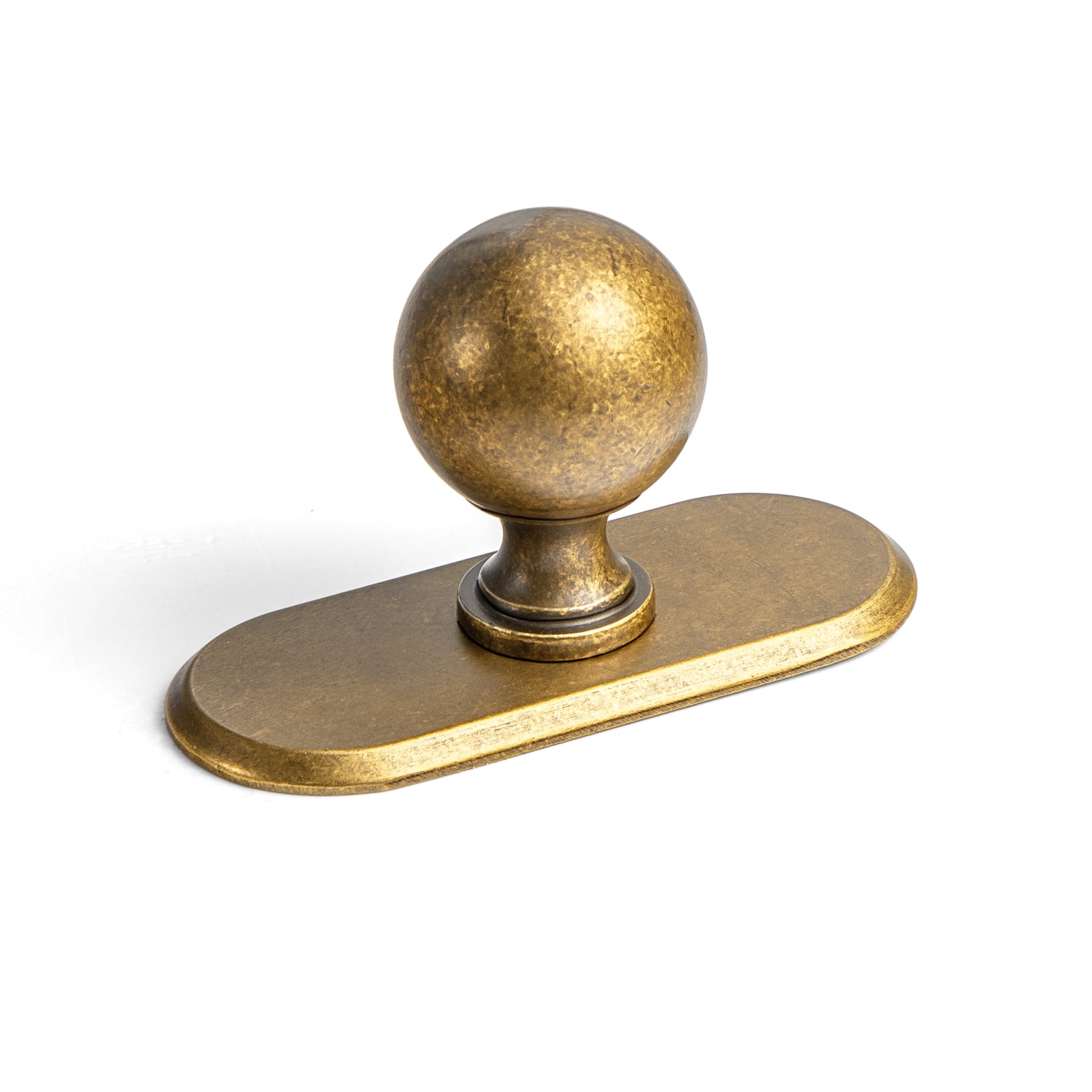 Goo-Ki 6 Pack Antique Brass Cabinet Knobs with Backplate for Drawer Cupboard, 0.94" Dia Drawer Knob Pulls Handle Zinc Alloy Hardware
