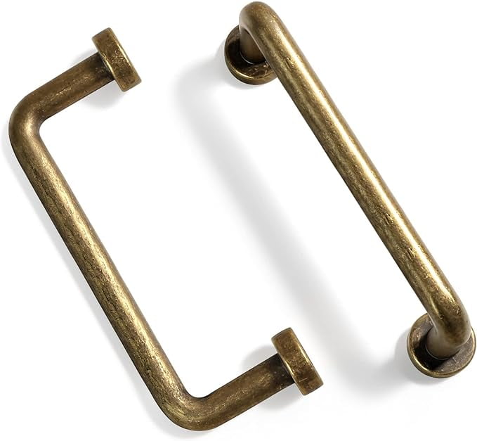 Goo-Ki 6 Pack Antique Brass Cabinet Pulls 3" Hole Center Classic ...