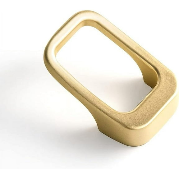 Goo-Ki Light Brushed Brass Cabinet Knobs 0.6'' (16MM) Hole Centers Mordern Zinc Alloy Drawer Knobs Pulls for Drawer,Wardrobe,Cupboard, 6 Pack