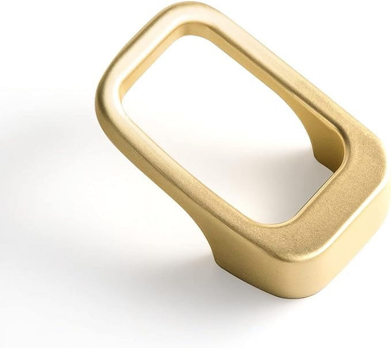 Light Brushed Brass Modern Square Appliance Pulls, 6 Pack