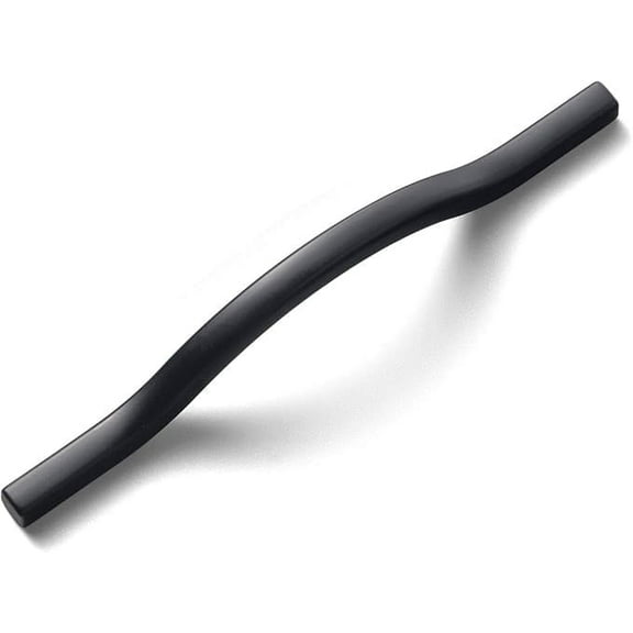 Goo-Ki 3.8''/5'' Double Hole Centers Matt Black Cabinet Pull, Modern Handle Minimalist Drawer Handle Wardrobe Cabinet Door Handle, 6 Pack