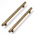 thumbnail image 1 of Goo-Ki 6-Pack Vintage Brass Drawer Handles 6.3" Hole Center（160mm） Hole Centers Straight Bar Pull for Kitchen Cabinets and Dresser Drawers, 1 of 5