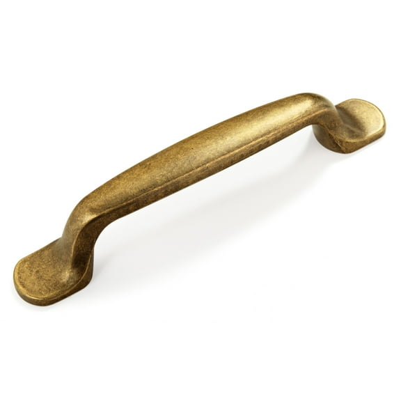 Goo-Ki 6 Pack Zinc Alloy Pulls Antique Brass Cabinet 3.78-Inch(96mm) Mid-Century Modern Hardware for Kitchen and Bathroom