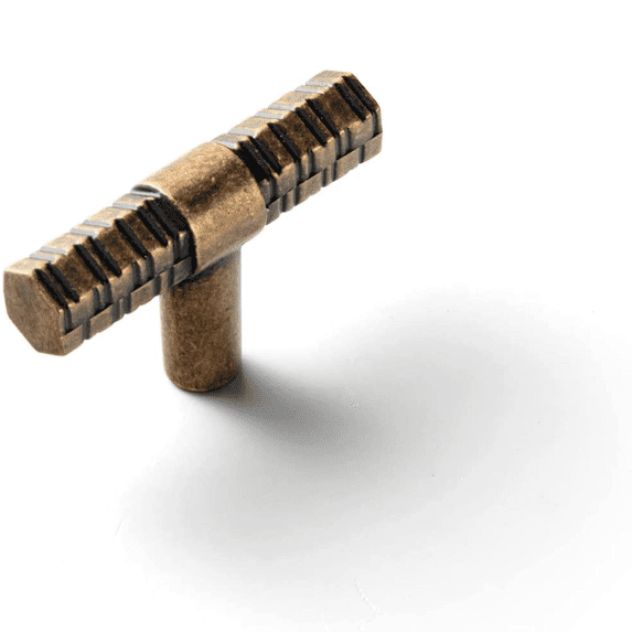 Goo-Ki 6 pack SINGLE Hole Center Vintage Kitchen Cabinet T-Bar Pulls Zinc Alloy Cabinet Handles