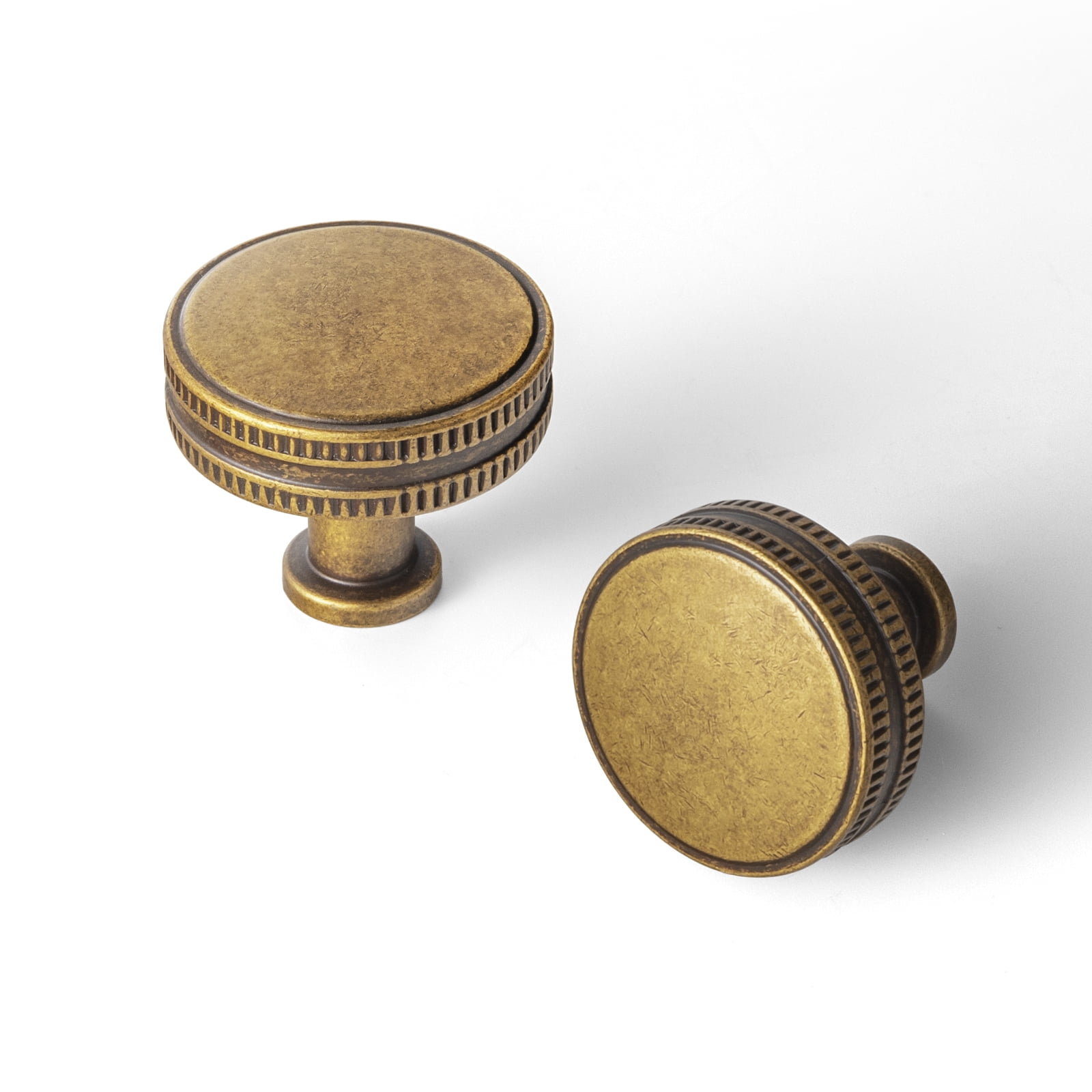 Goo-Ki Antique Brass Cabinet Drawer Knobs, Cabinet Handles Zinc Alloy Hardware for Dresser,Wardrobe,Cupboard, 6 Pack