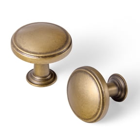 Goo-Ki Antique Brass Cabinet Drawer Knobs Zinc Alloy Kitchen Hardware,Modern Single Hole Bar Pull Handles for Cupboard Wardrobe,12 Pack