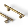 thumbnail image 1 of Goo-Ki Antique Brass Cabinet Handles of 3''(76mm) Hole Center, Zinc Alloy Cabinet Pulls for Drawer,Dresser,Cupboard Wardrobe Cabinet,6 Pack, 1 of 7