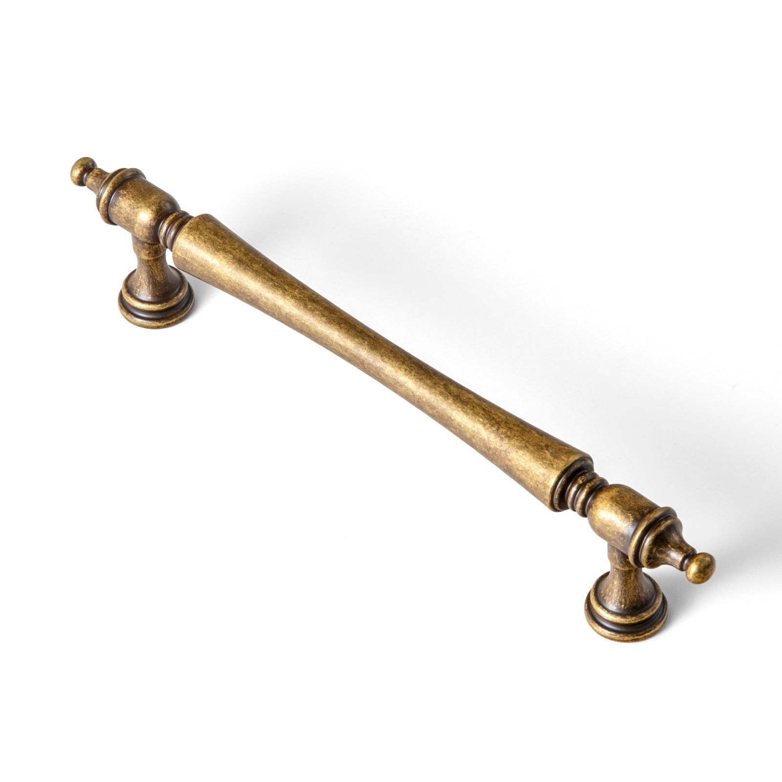 Goo-Ki Antique Brass Cabinet Handles of 5''(128mm) Hole Center, Zinc Alloy Cabinet Pulls for Drawer,Dresser,Cupboard Wardrobe,12 Pack