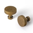 thumbnail image 1 of Goo-Ki Antique Brass Cabinet Knob Drawer Knobs, Solid Zinc Alloy Vintage Bronze Retro Single Hole Drawer Knobs Kitchen Hardware for Closet,Wardrobe,Dresser,Cupboard, 6 Pack, 1 of 9