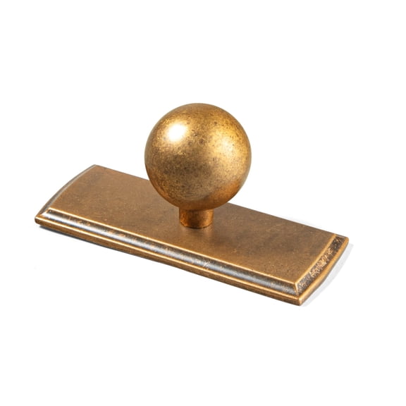 Goo-Ki Antique Brass Cabinet Knobs with Backplate, High-end Zinc Alloy Drawer Knobs for Dresser,Wardrobe,Cupboard,Cabinet Hardware, 6 Pack