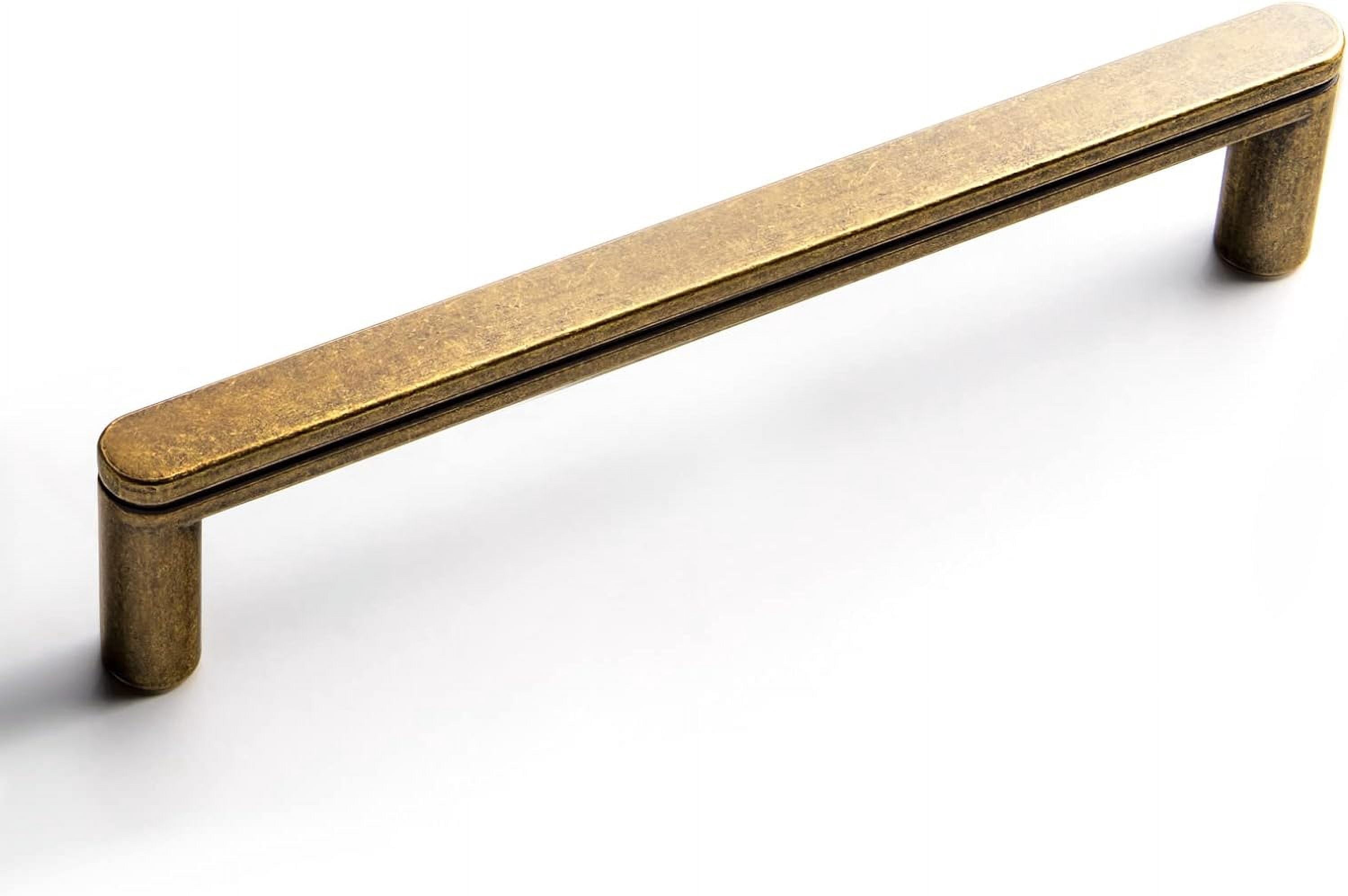 Goo-Ki 5 Inches Center to Center Antique Brass Kitchen Cabinet Pulls, Vintage Drawer Handles Closet Classic Retro Kitchen Hardware for Bedroom(6 Pack)