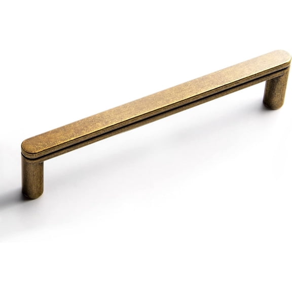 Goo-Ki 5 Inches Center to Center Antique Brass Kitchen Cabinet Pulls, Vintage Drawer Handles Closet Classic Retro Kitchen Hardware for Bedroom(6 Pack)